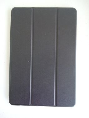 MoKo Slim Trifold Tablet Smart Case Black Matte Clear Frosted Back Cover